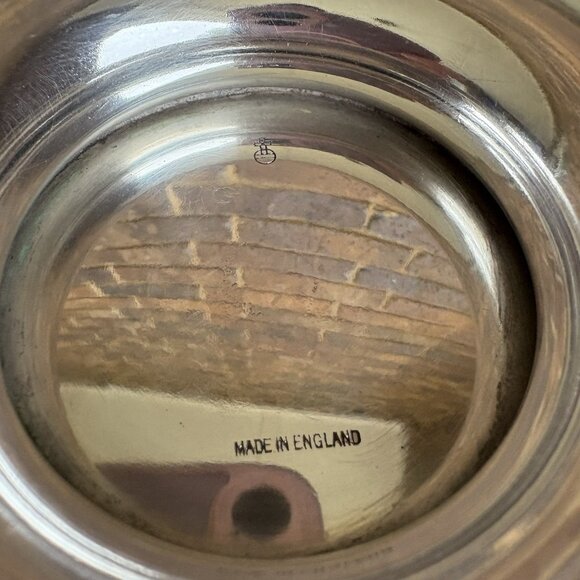 VTG Barker Brothers England Silver Plate Round Footed Reticulated Bowl Ornate - Picture 8 of 10